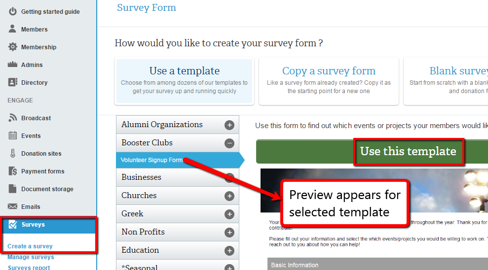 Button to Start Over a Survey